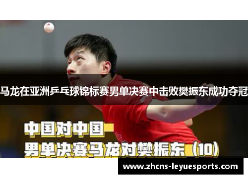 马龙在亚洲乒乓球锦标赛男单决赛中击败樊振东成功夺冠